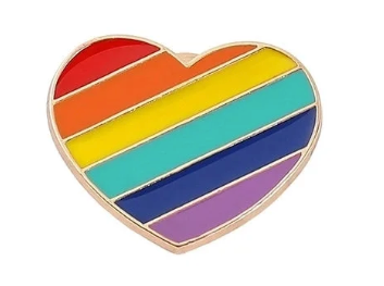Pin Esmaltado de la Bandera Arcoíris del Orgullo LGBTQ+ – Muchos Estilos Fabulosos