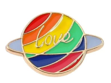 Pin Esmaltado de la Bandera Arcoíris del Orgullo LGBTQ+ – Muchos Estilos Fabulosos