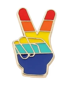 Pin Esmaltado de la Bandera Arcoíris del Orgullo LGBTQ+ – Muchos Estilos Fabulosos