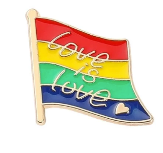 Pin Esmaltado de la Bandera Arcoíris del Orgullo LGBTQ+ – Muchos Estilos Fabulosos