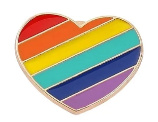 Pin Esmaltado de la Bandera Arcoíris del Orgullo LGBTQ+ – Muchos Estilos Fabulosos