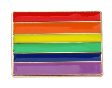 Pin Esmaltado de la Bandera Arcoíris del Orgullo LGBTQ+ – Muchos Estilos Fabulosos