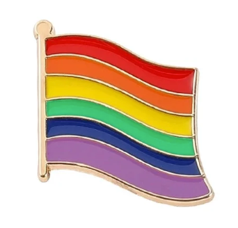Pin Esmaltado de la Bandera Arcoíris del Orgullo LGBTQ+ – Muchos Estilos Fabulosos