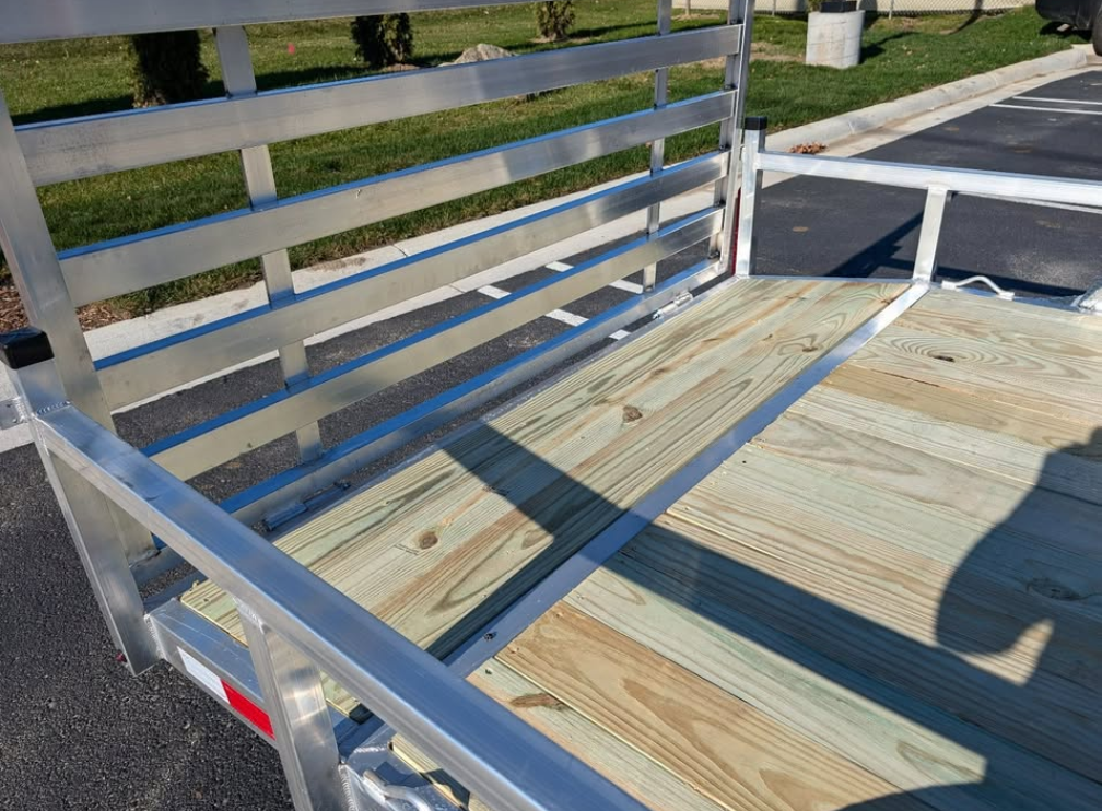 Silver Ox 7X14 Tandem Axle Aluminum Utility Trailer with 2 ft Dovetail