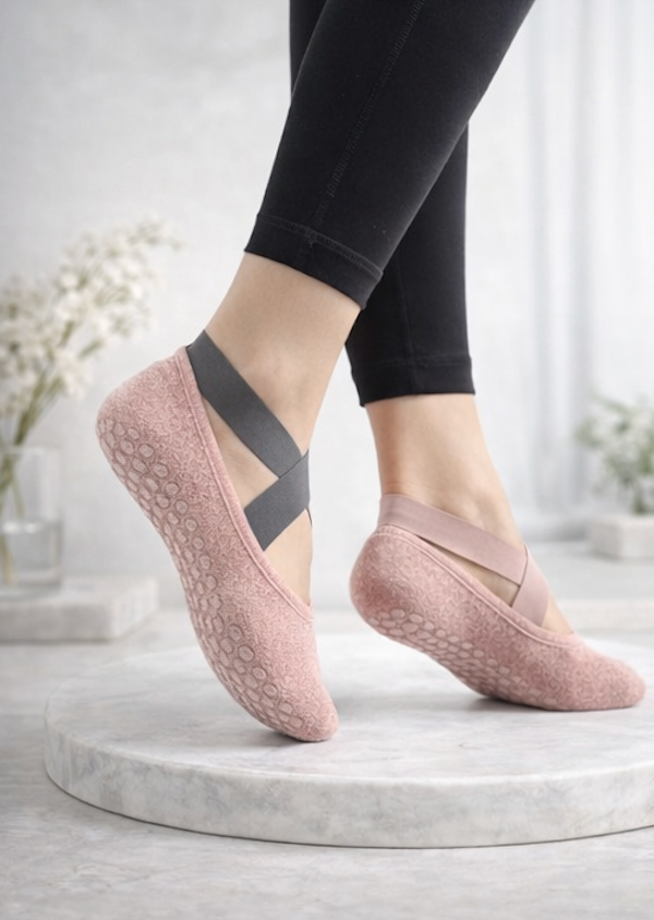 4-Pack Pilates Grip Socks for Women