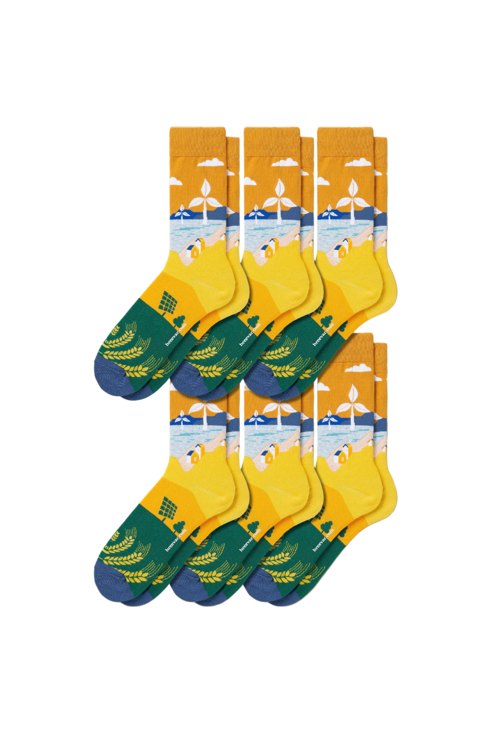 6-Pack Collectible Art Crew Socks – Clean Energy & Climate Action