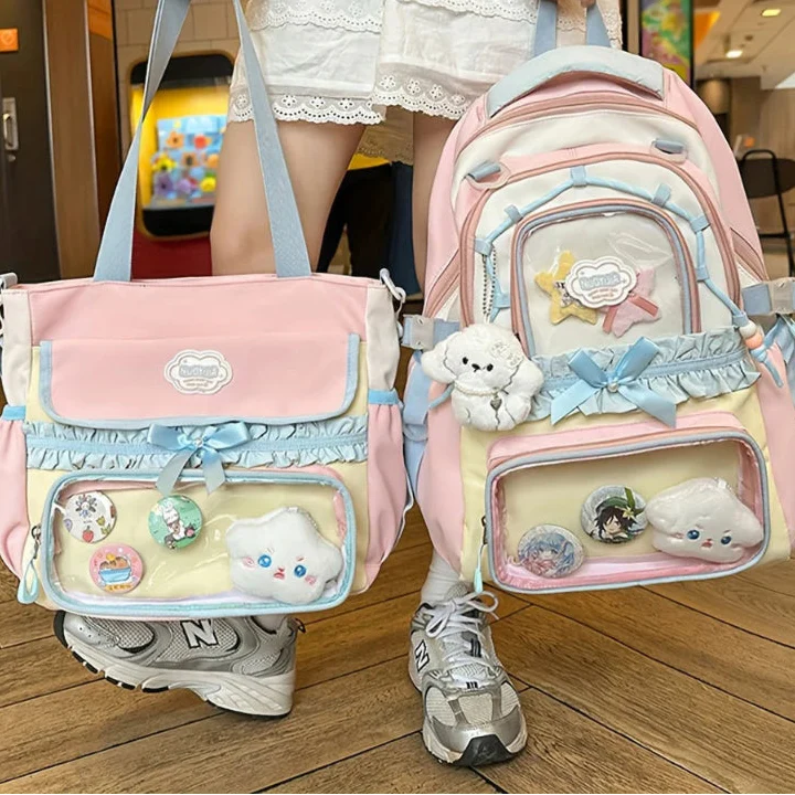 Mochila y bolso tote Kawaii Pastel