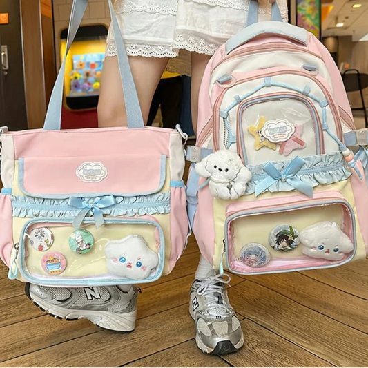 Mochila y bolso tote Kawaii Pastel