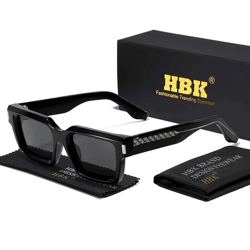 HBK Punk Vintage Square Men's  Sunglasses Brand Design Small Frame Sun Glasses Party Travel Glasses Gift Ideal Choice