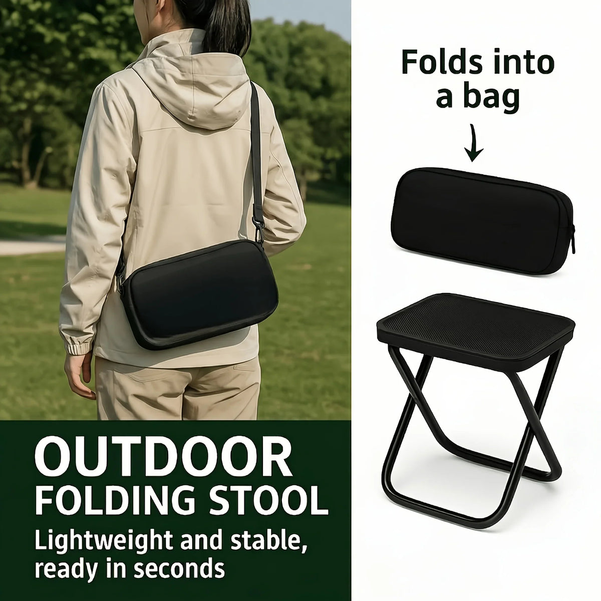Lightweight Durable Adult Multifunctional Folding Camping Chair 200kg Strong Bearing Capacity Outdoor Chair for Fishing Camping