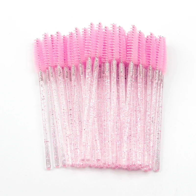 5/50Pcs Black Lashes Brush Cosmetics False Eyelashes Supplies Reusable Makeup Brushes Eyebrow Brush Mascara Wands Make Up Tools