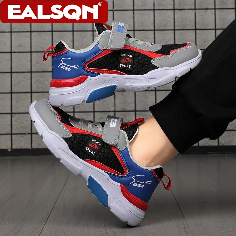 Children's Sports Shoes for Boys, Fashionable Mesh Breathable Casual Sports Shoes Lightweight Student's Running Sneakers