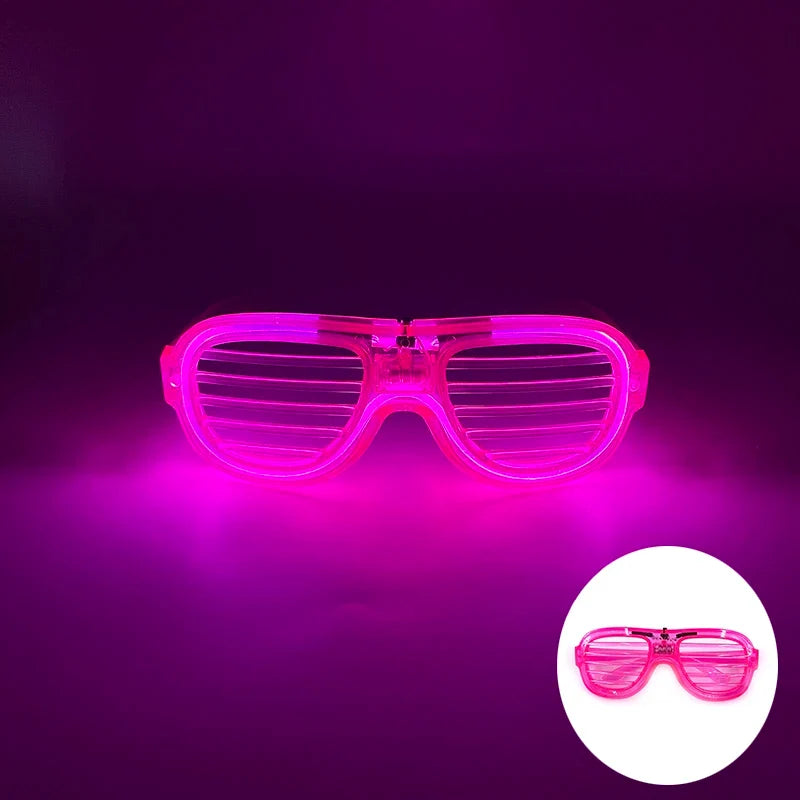 New Cool Wireless Glowing LED Light Up Glasses For Rave Festival Party Luminous Neon Mosaic Sunglasses Club Disco Eye Glasses