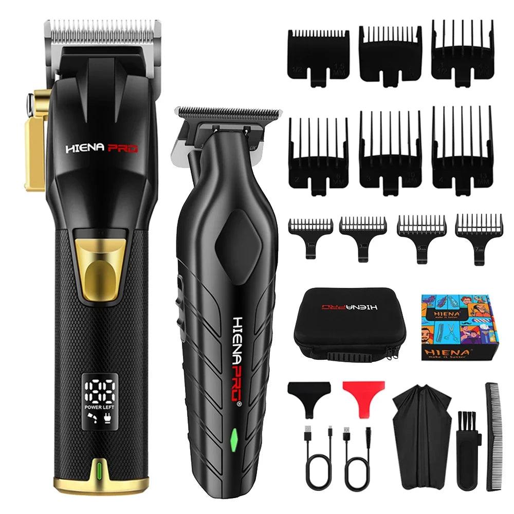 hiena Kemei Hair Trimmer Hair Clipper Professional Barber Trimmer Electric Shaver Hair Cutting Machine Rechargeable Trimmer Men