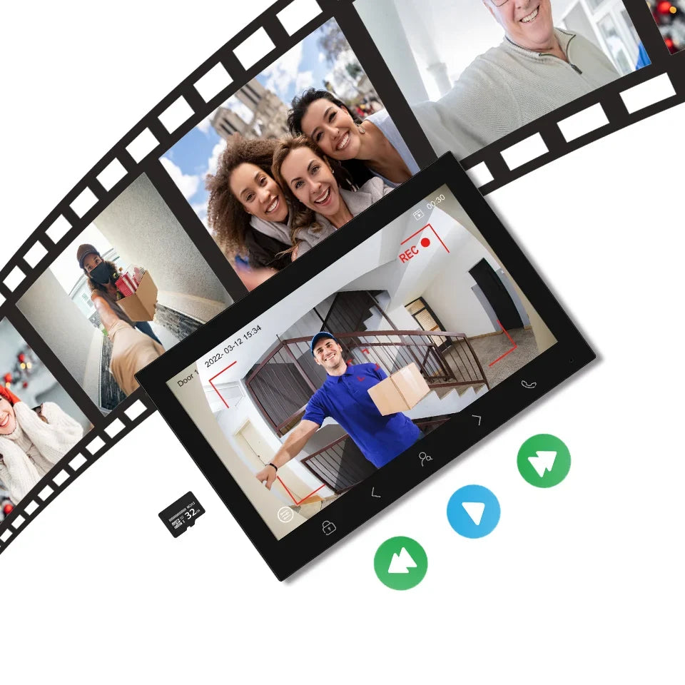 10 Inch IPS Screen Tuya APP 4wire WIFI Video Door Phone Intercom