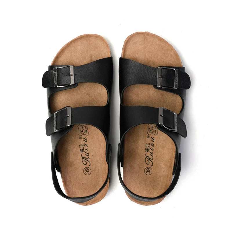 Zapatos Unisex Mujer y Hombre Sandalias de Corcho con Tira Trasera Zuecos Gladiador