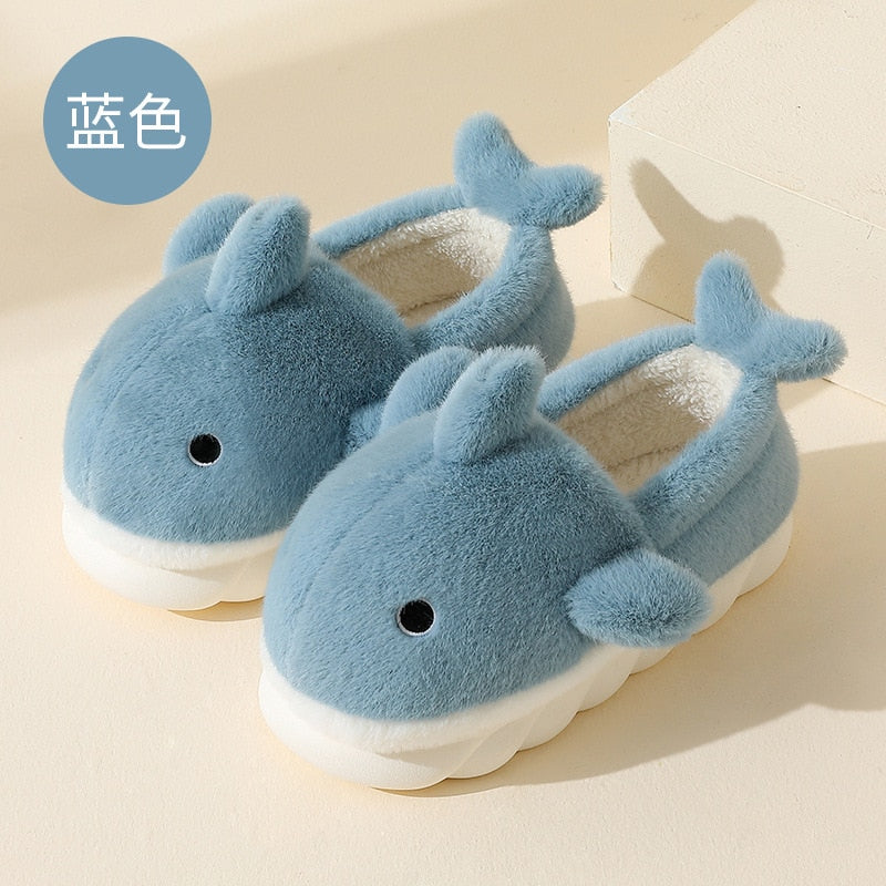Pantuflas de tiburón suaves