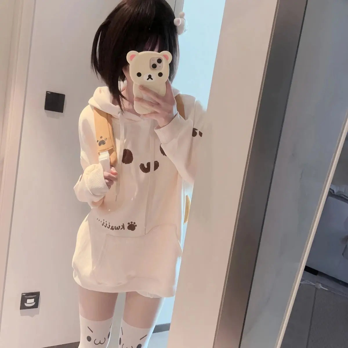 Sudadera con capucha "UwU Cat Face"