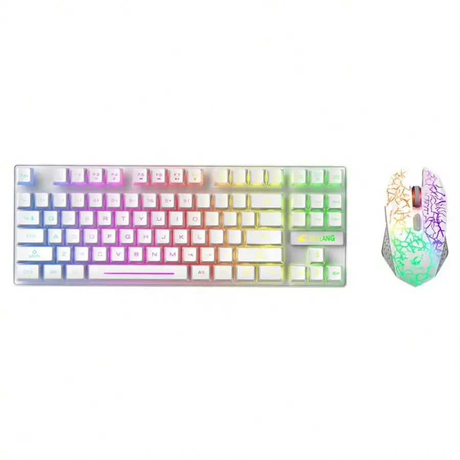 Free Wolf T87 Wireless Charging Keyboard Mouse Set Game Luminous Wireless Keyboard and Mouse Set