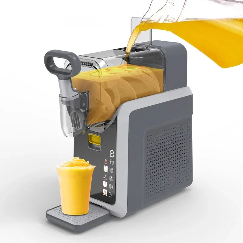 Snow Melting Machine Small Household Cold Drink Slush Machine Automatic Cleaning Smoothie Beverage Milkshake Shaved Ice Machine
