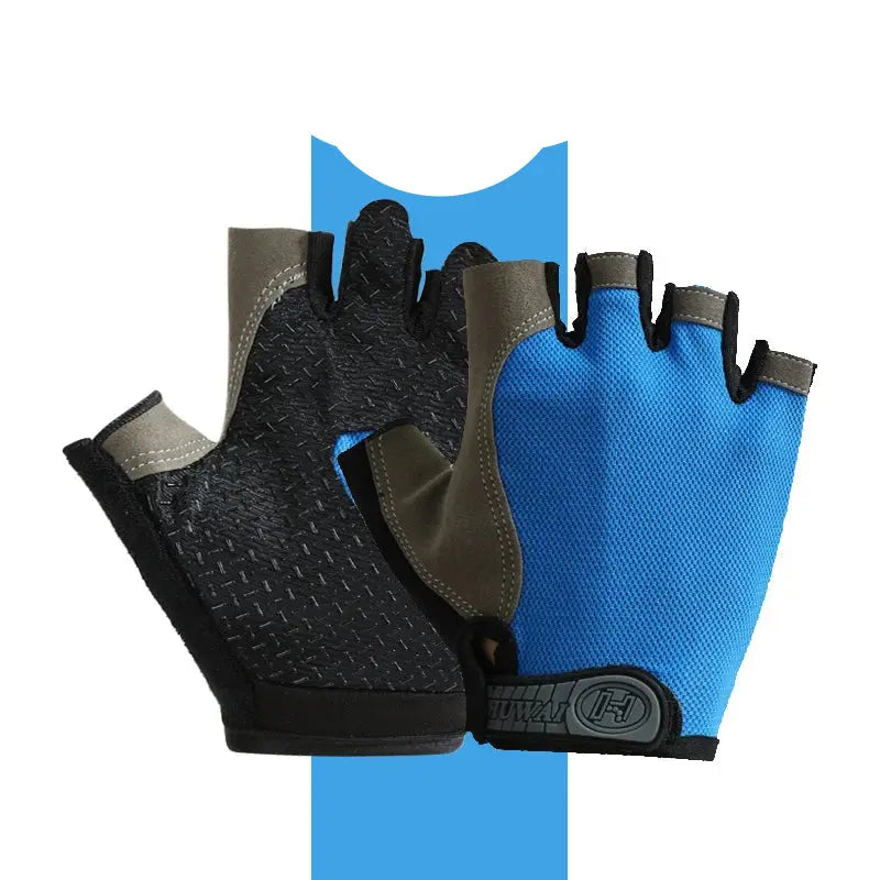Gym Anti Slip Half Finger Gloves Breathable Dumbbells