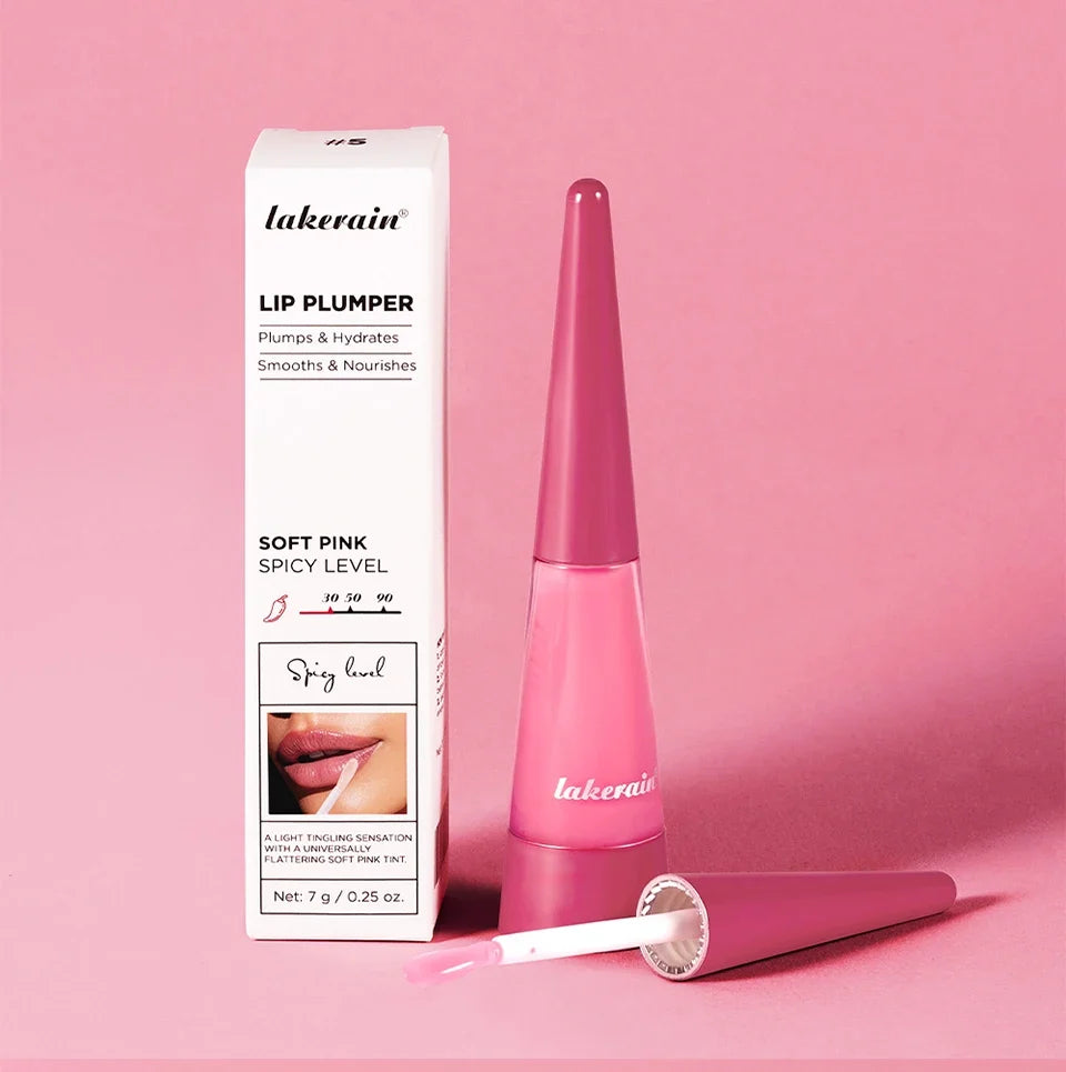 Lakerain Instant Lip Plumper Gloss Oil Lip Long-Lasting Moisturizer Volume Boosting Lip Oil Volumizing & Hydrating Non-Dry Plump