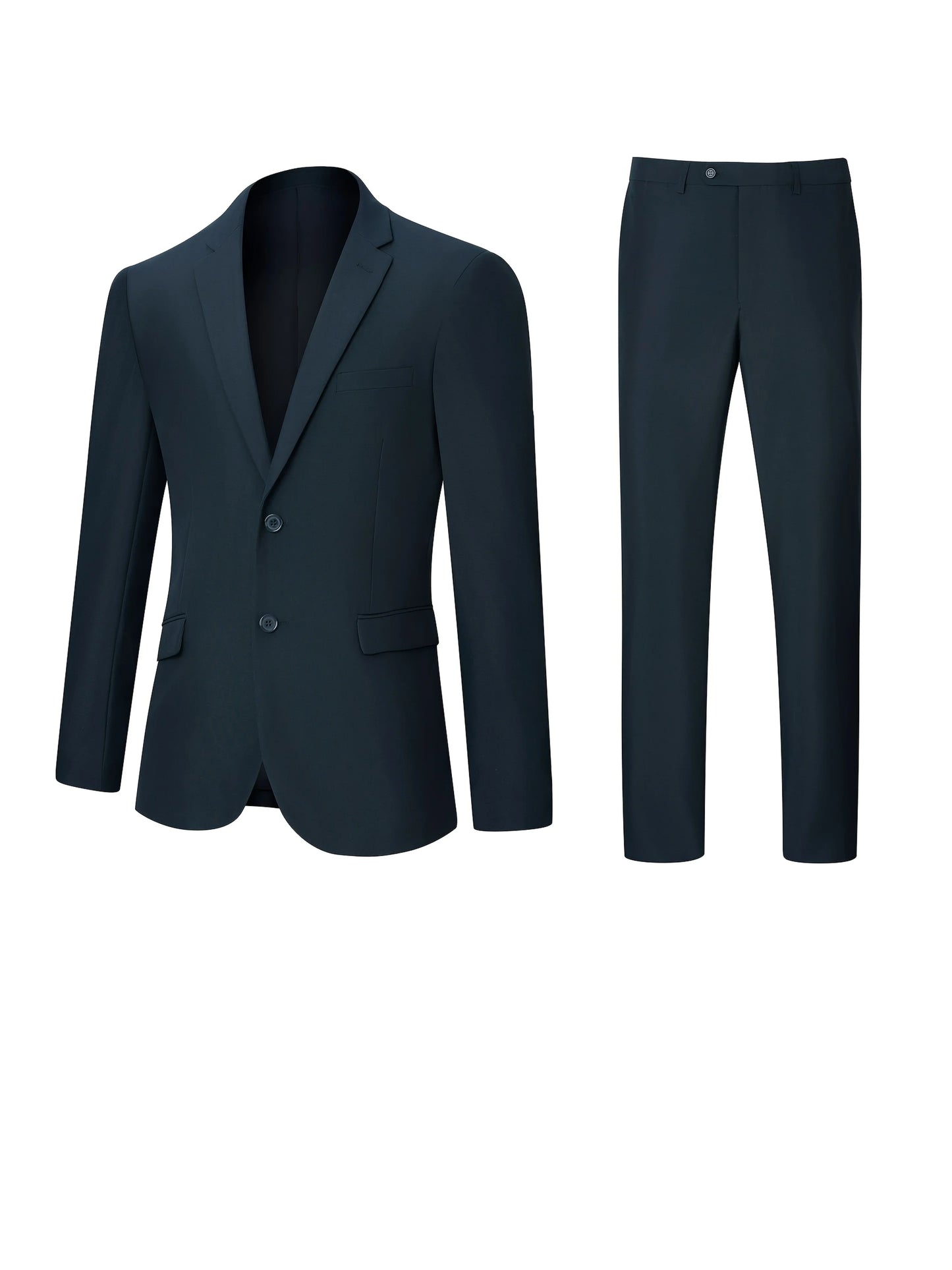 TweedLad Men's 2-Piece Business Casual Suit Two-Piece Slim Fit Classic Notched Lapel Single-Breasted Suit