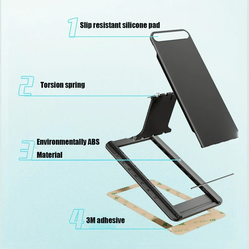 Universal Tablet Stand Foldable Storage Portable Sticky Creative Tablet Bracket for Ipad Desktop E-Reader Bracket Tablet Holder