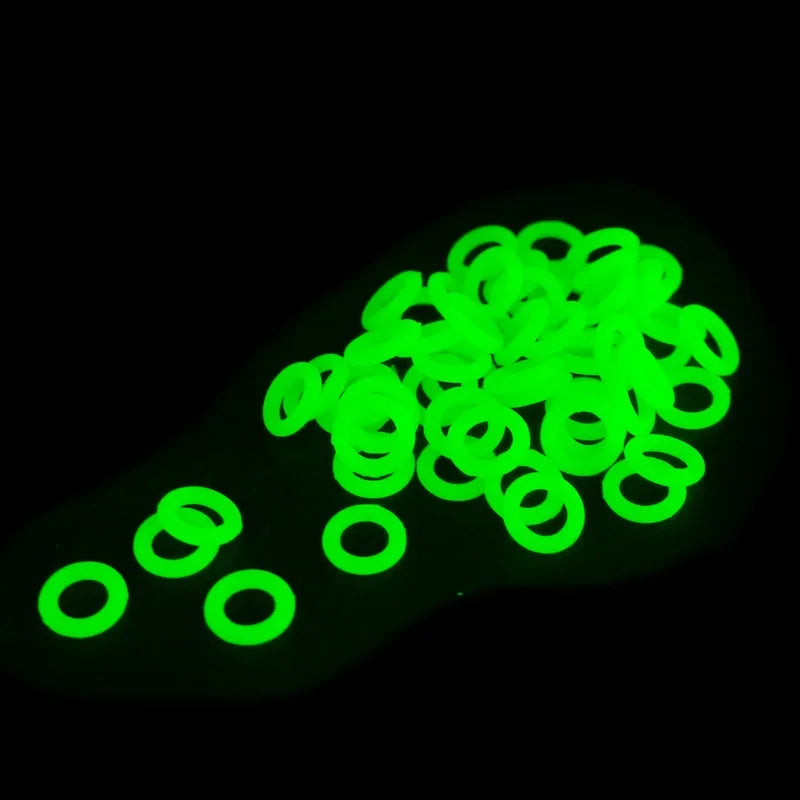 50pcs/pack Camping Nail Night Vision Luminous Ring Round