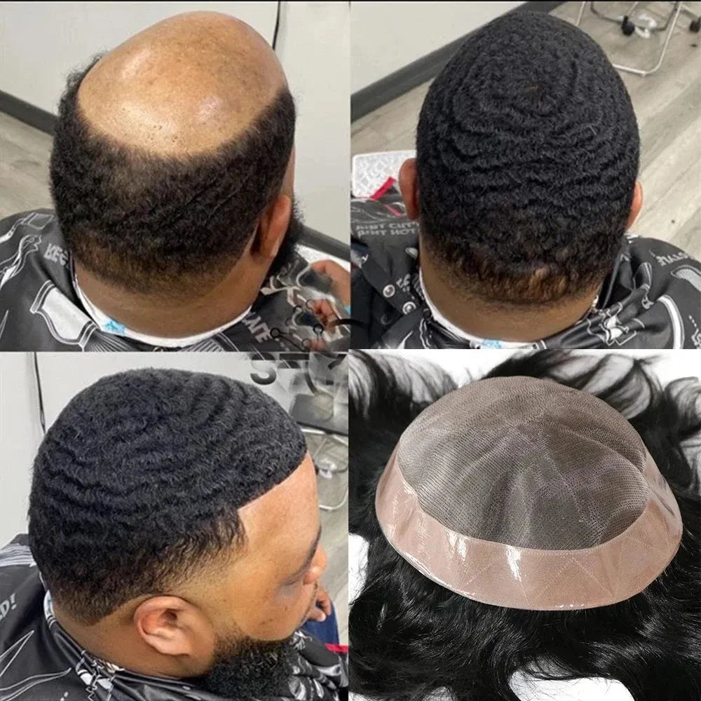 Toupee Color: 610#, Toupee Density: 110%, Length: 6 inches, Toupee Size: 8x10, Toupee Design: free - 20MM Curly Brown Black Super Durable Mono Lace&Pu Mens Toupee Wig Human Hair 15mm Capillary Prosthesi Weave Replacement For Male
