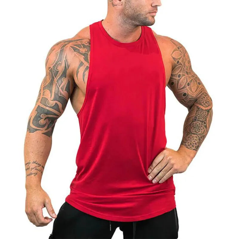 Camiseta sin mangas cómoda para hombre para entrenamiento físico, correr, transpirable