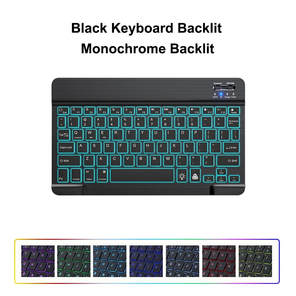 10inch Backlight Bluetooth Keyboard Mouse for IOS Android Windows