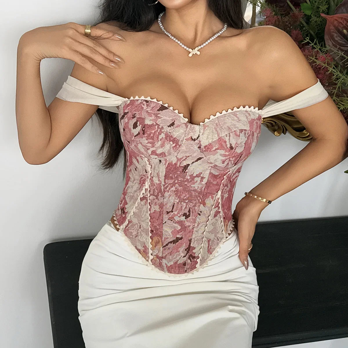 Phantasy Vintage Strap Floral Print Tank Top Women French Style Pink Camisole Lady Elegant Blue Vest 2026 Summer Party Dress up