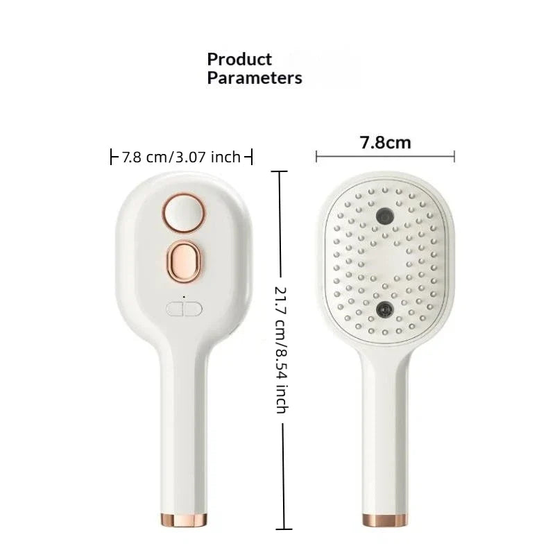 Electric Steam Hair Straightening Brush Water Spray Wet Dry Use USB-C Fast Charging Portable Hair Tool for Salon Travel Use