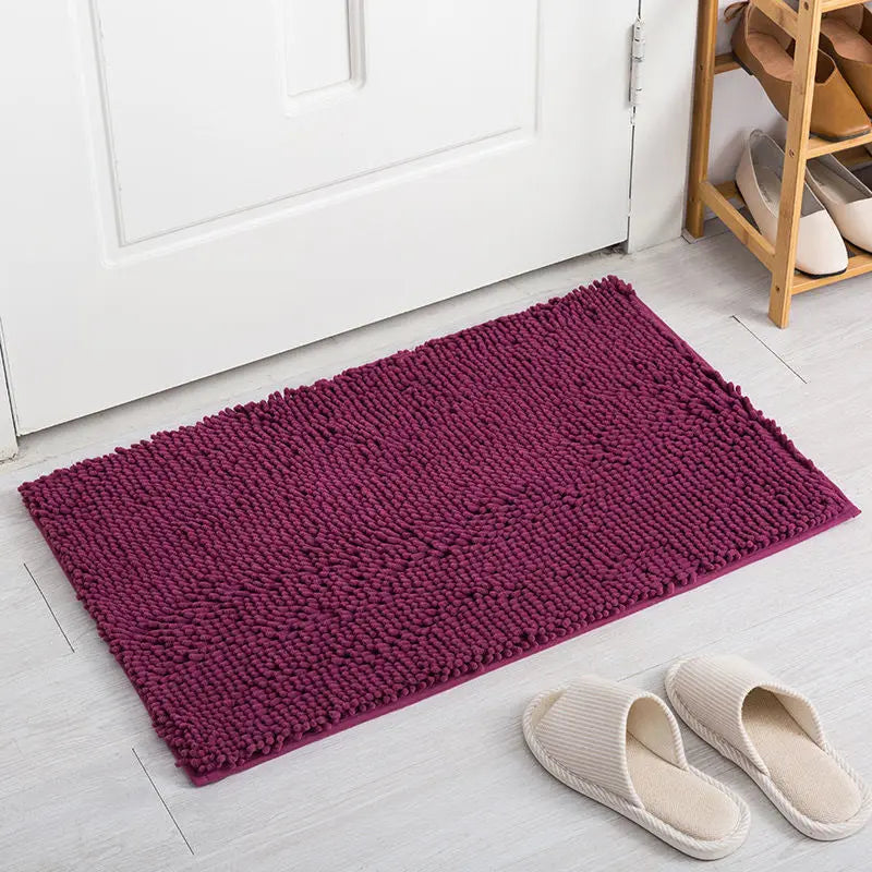 1pc 50*80 Cm Non-Slip Bath Mat Shaggy Durable Bath Rug for Bathroom