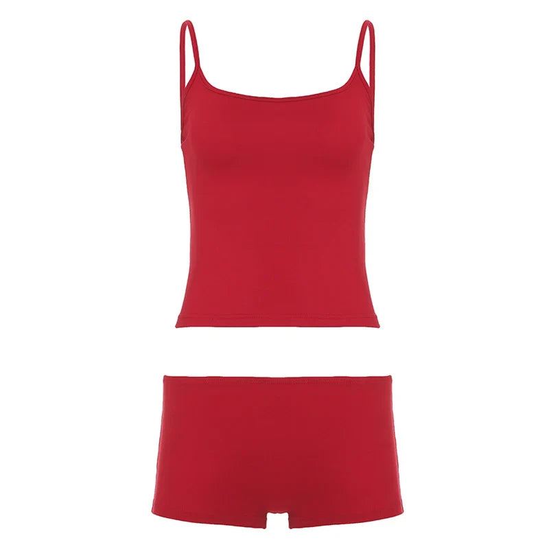 Women’s Backless Lounge Tank & Shorts Set