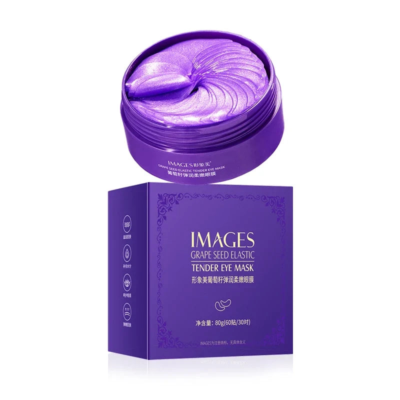 Grape Moisturizing Collagen Eye Mask Anti Dark Circles Eye Bags Anti-aging Eyes Masks Beauty Skin Care Eye Patches 60Pcs