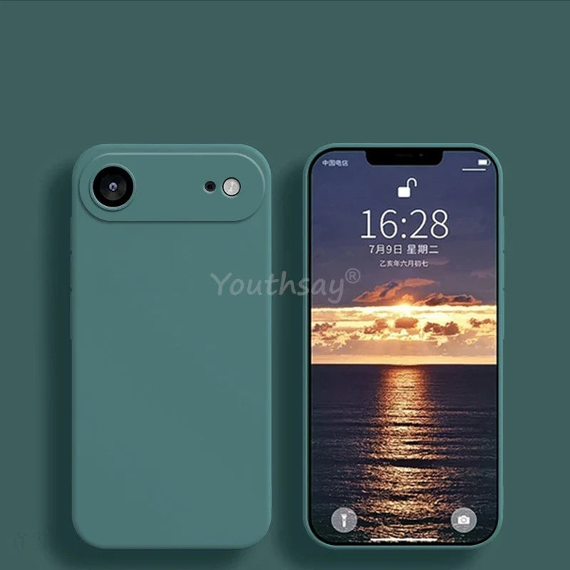 iPhone 17 Case Liquid Silicone Plain Case For iPhone Air Cover TPU Anti-drop Phone Protector For iPhone 17 Pro Max Case