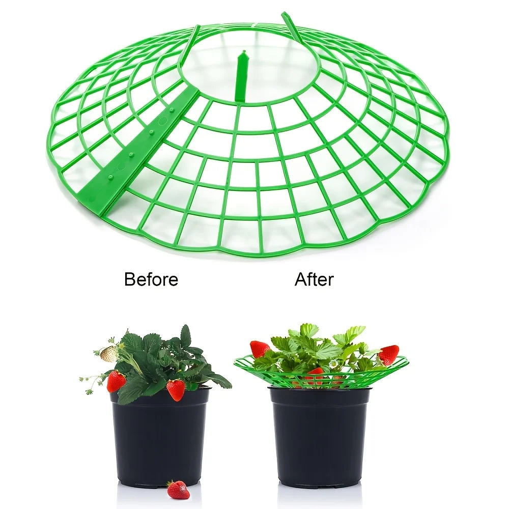 12pcs Green Strawberry Planting Rack, 3 Sturdy Legs Stand Planter Pot