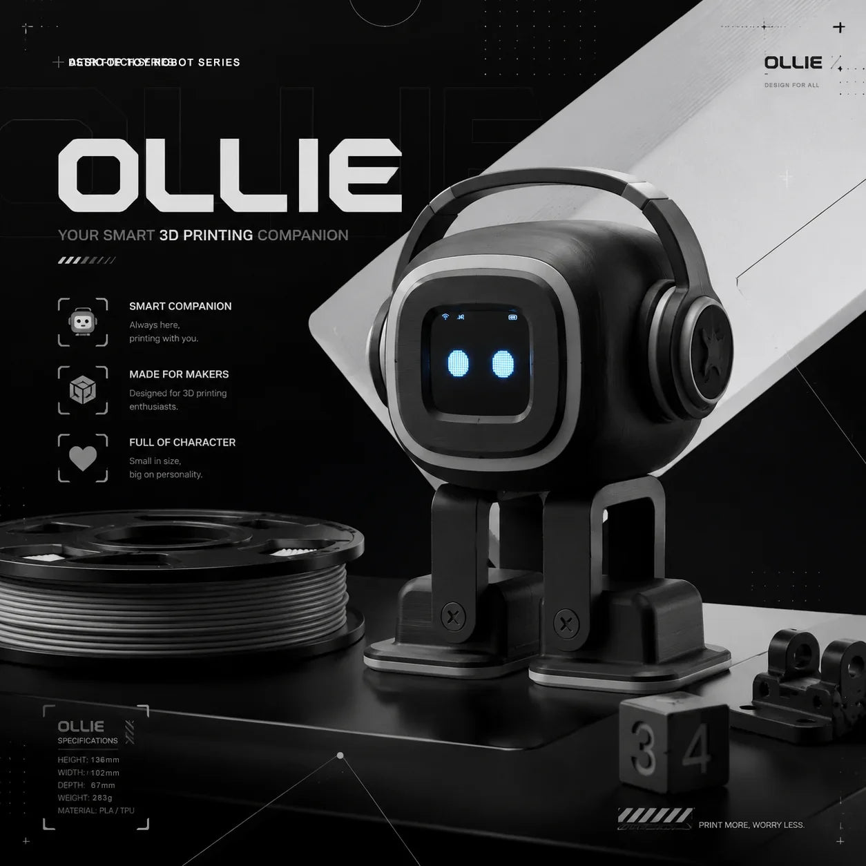 AI Robot Companion | EMO Interactive Chatbot,Voice Assistant, Smart Chat & Dancing Robot, Customizable Personality Gift Toy