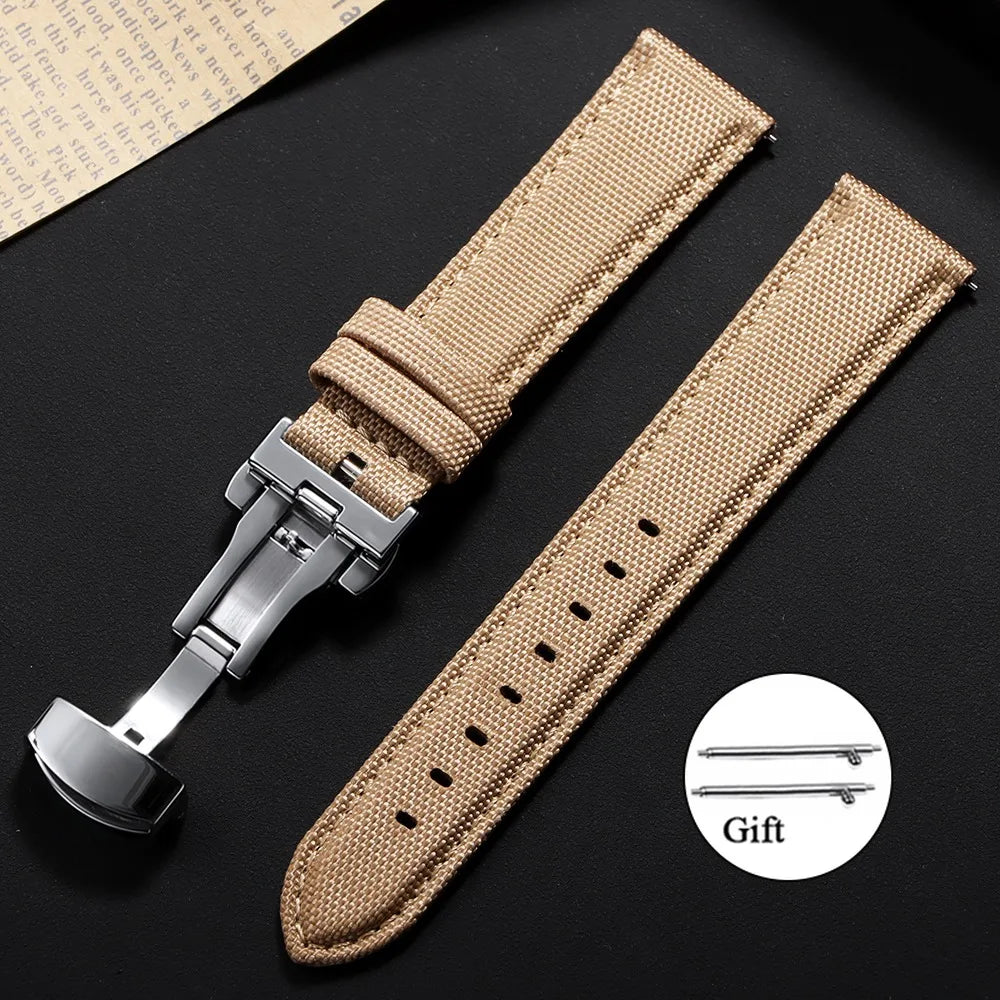 Motorola Moto Watch Sailcloth Nylon Band with Butterfly Clasp