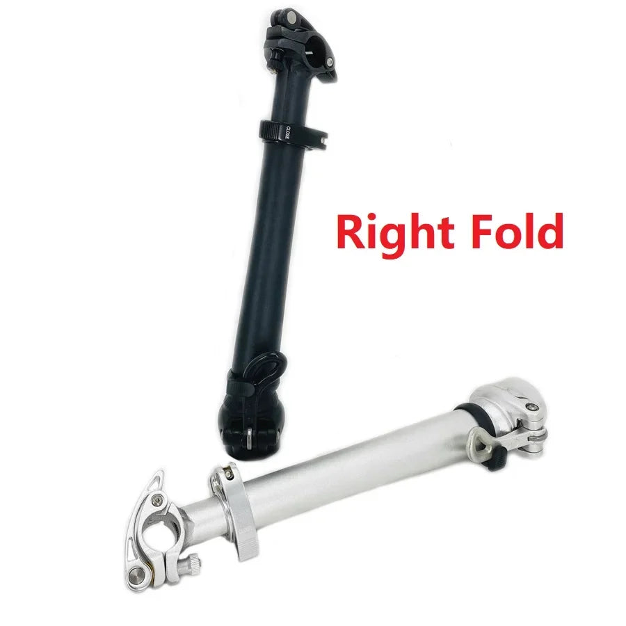 Litepro Right Folding Stem Electric Folding Bike Double Section Stem Aluminum Alloy Telescopic Adjustable Bike Stem