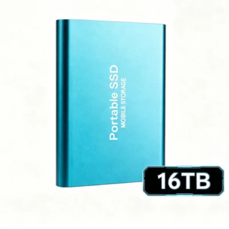 Portable External SSD, 1TB-16TB Large Capacity USB3.1 High Speed Solid State Drive, Lightweight Storage for Laptop, Desktop, Mac