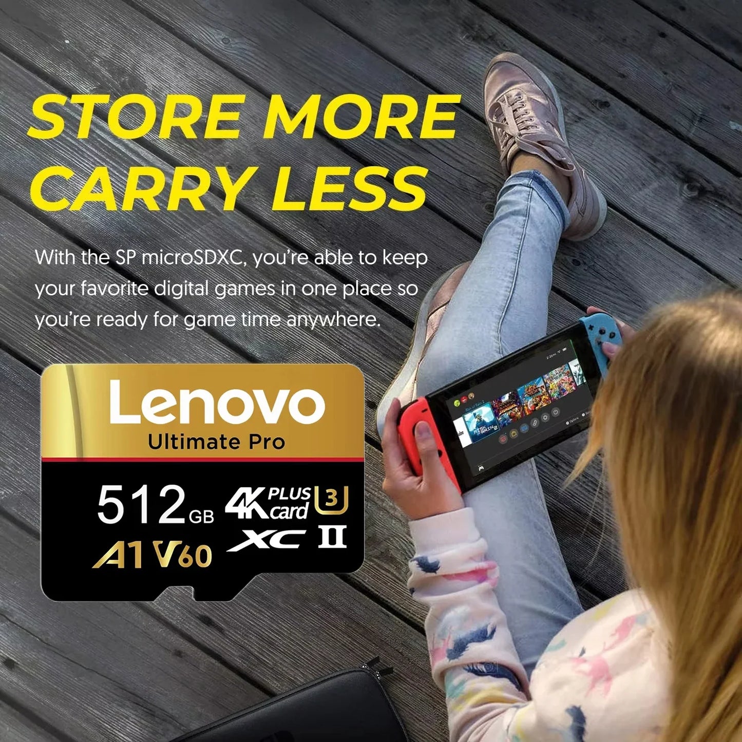 Shockproof Lenovo 512GB Memory Card SD Cards TF Cards Micro TF SD 128GB 64GB High Durability 32GB U1 for iOS/GoPro