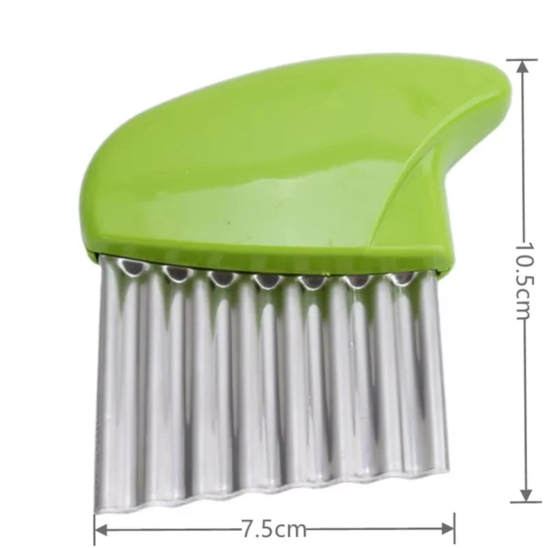 Stainless Steel Potato Chip Slicer And Wavy Crinkle Cutter French Fry Maker