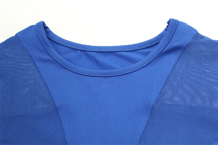 Ahagaga Fashion Mesh Patchwork Sexy Mini Dresses Women Streetwear Regular Casual O-neck Slim Skinny Vestidos Robes Full Sleeve