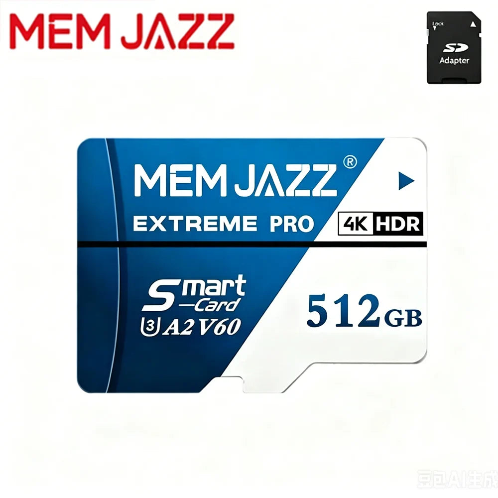 High-Speed SD Card 64GB/128GB/256GB/512GB Micro TF SD Memory Card Class 10 U3 V30 with Adapter for Nintendo Switch Game Storage