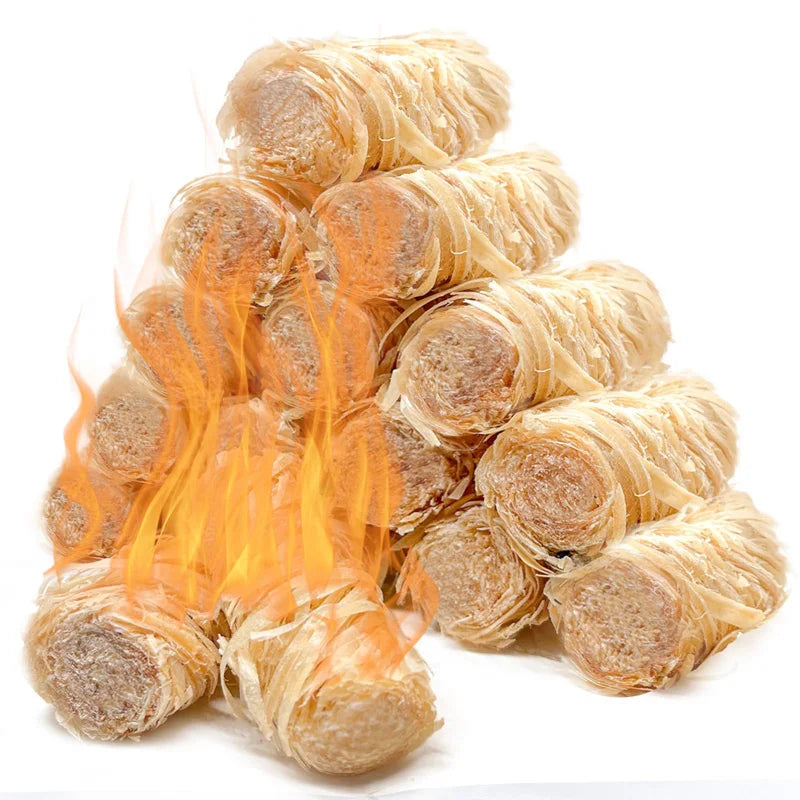 20/40/60pcs Natural Fire Starter, Wax Wood Stick, Suitable for