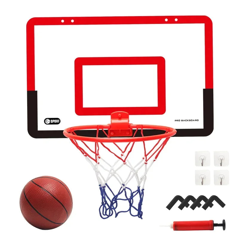 Kids Transparent Wall Hanging Basketball Hoop No Drilling Basketball Board Indoor Shooting Game Children Indoor Sports Play Toy