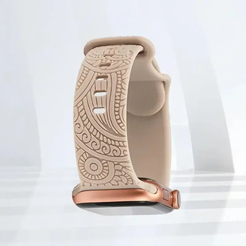 Apple Watch Silicone Strap - Stylish, Engraved Design